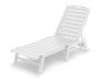 Polywood Polywood White Nautical Chaise White Chaise Lounger NAC2280WH 845748008174