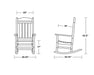 Polywood Polywood White Presidential Rocking Chair White Rocking Chair R100WH 845748014434