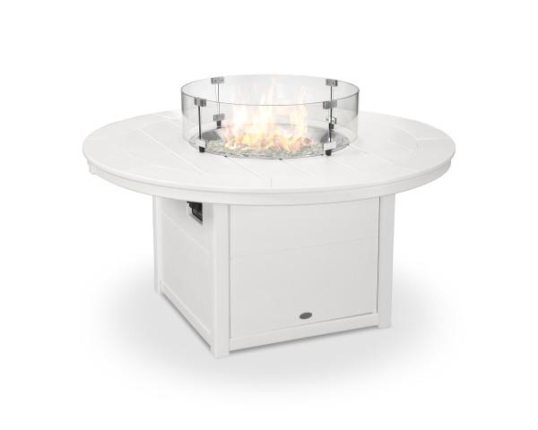 Polywood Polywood White Round 48" Fire Pit Table White Table CTF48RWH 190609060786