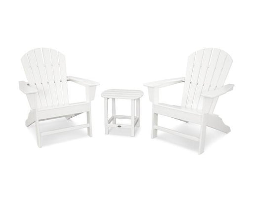 Polywood Polywood White South Beach Adirondack 3-Piece Set White Adirondack Chair PWS175-1-WH 845748070874