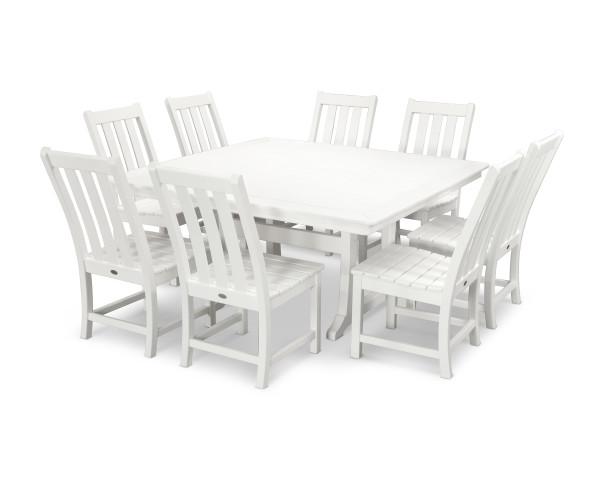 Polywood Polywood White Vineyard 9-Piece Dining Set White Dining Sets PWS406-1-WH 190609064319