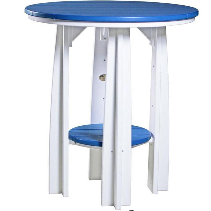 The Porch Swing Store LuxCraft Poly Balcony Table Dining Set Blue On Black Blue On White / Table 0 / Chair 0 PBATBW-T0-C0