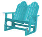 Wildridge Wildridge Classic 4 ft. Recycled Plastic Adirondack Glider Aruba Blue Outdoor Glider LCC-208-AB