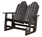 Wildridge Wildridge Classic 4 ft. Recycled Plastic Adirondack Glider Black Outdoor Glider LCC-208-B