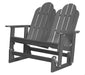 Wildridge Wildridge Classic 4 ft. Recycled Plastic Adirondack Glider Dark Gray Outdoor Glider LCC-208-DG