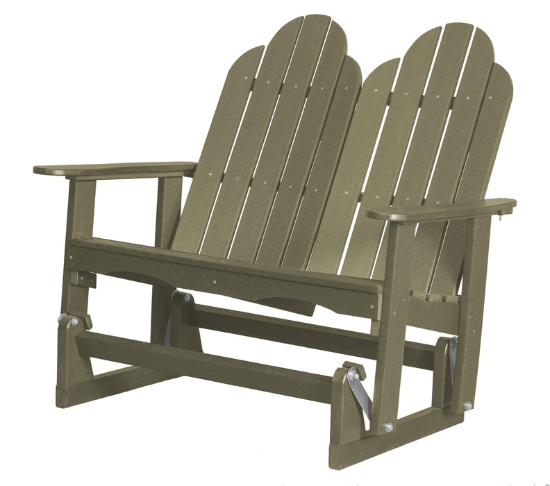 Wildridge Wildridge Classic 4 ft. Recycled Plastic Adirondack Glider Olive Outdoor Glider LCC-208-OL