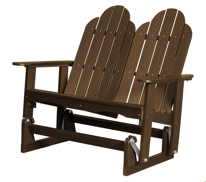 Wildridge Wildridge Classic 4 ft. Recycled Plastic Adirondack Glider Tudor Brown Outdoor Glider LCC-208-TB