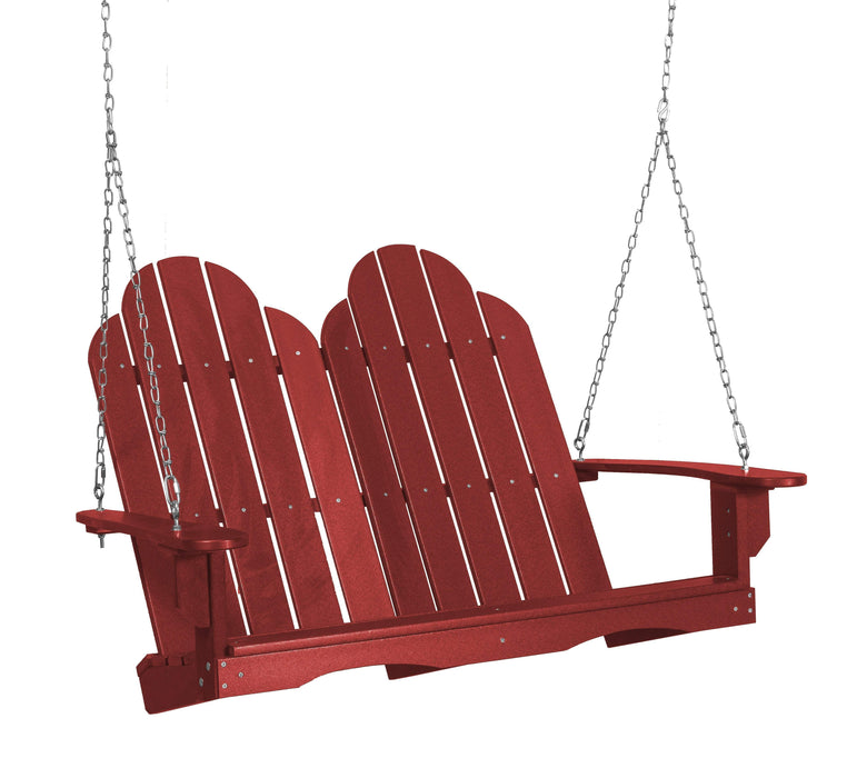 Wildridge Wildridge Classic 4 ft. Recycled Plastic Adirondack Porch Swing Cardinal Red Porch Swing LCC-204-CR