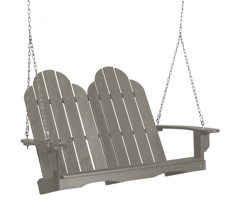 Wildridge Wildridge Classic 4 ft. Recycled Plastic Adirondack Porch Swing Light Gray Porch Swing LCC-204-LG