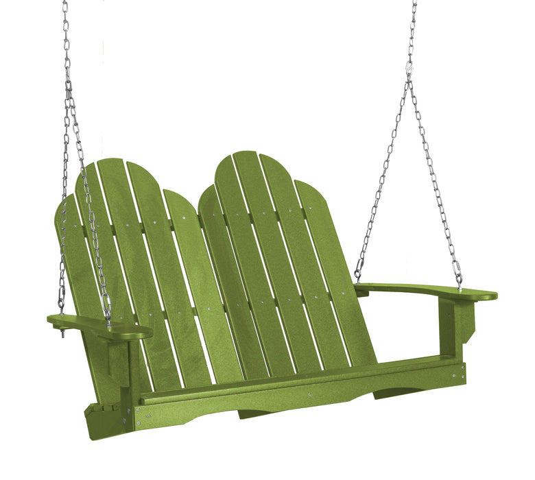 Wildridge Wildridge Classic 4 ft. Recycled Plastic Adirondack Porch Swing Lime Green Porch Swing LCC-204-LG