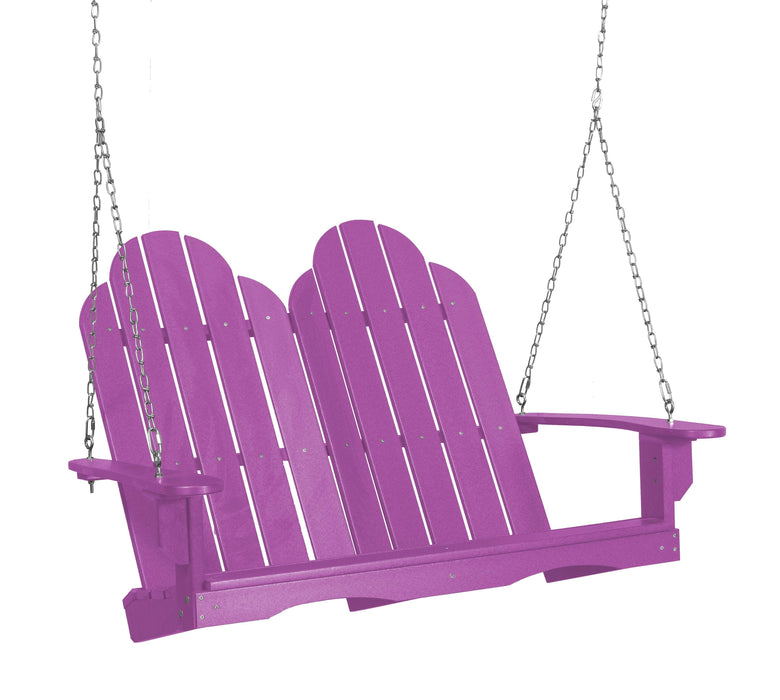 Wildridge Wildridge Classic 4 ft. Recycled Plastic Adirondack Porch Swing Purple Porch Swing LCC-204-PU