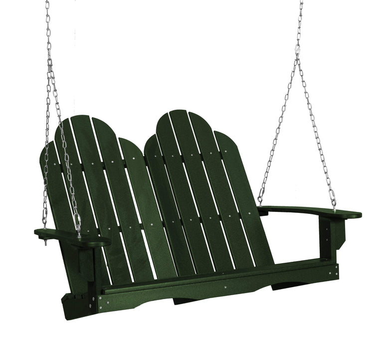 Wildridge Wildridge Classic 4 ft. Recycled Plastic Adirondack Porch Swing Turf Green Porch Swing LCC-204-TG