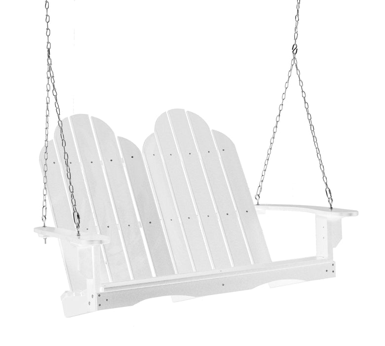 Wildridge Wildridge Classic 4 ft. Recycled Plastic Adirondack Porch Swing White Porch Swing LCC-204-WH