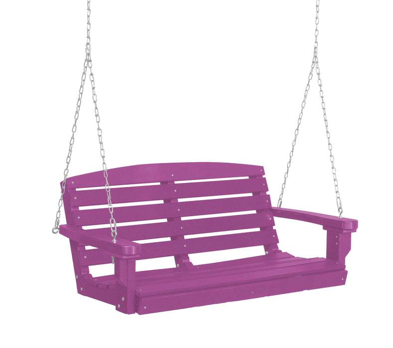 Wildridge Wildridge Classic 4 ft. Recycled Plastic Classic Porch Swing Purple Poly Porch Swing LCC-202-PU