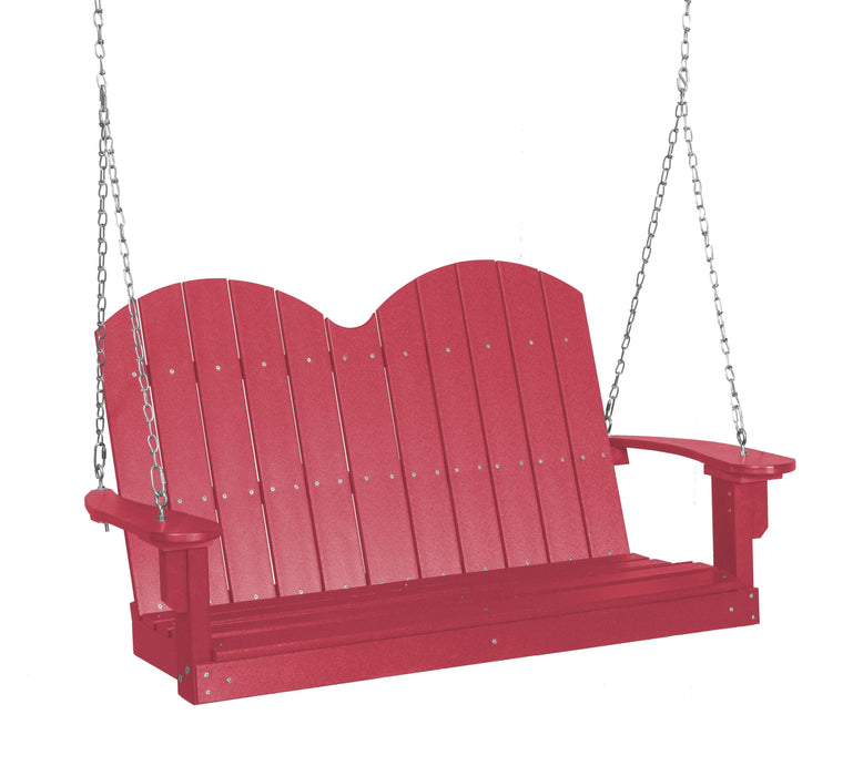 Wildridge Wildridge Classic 4 ft. Recycled Plastic Savannah Porch Swing Dark Pink Poly Porch Swing LCC-203-DP