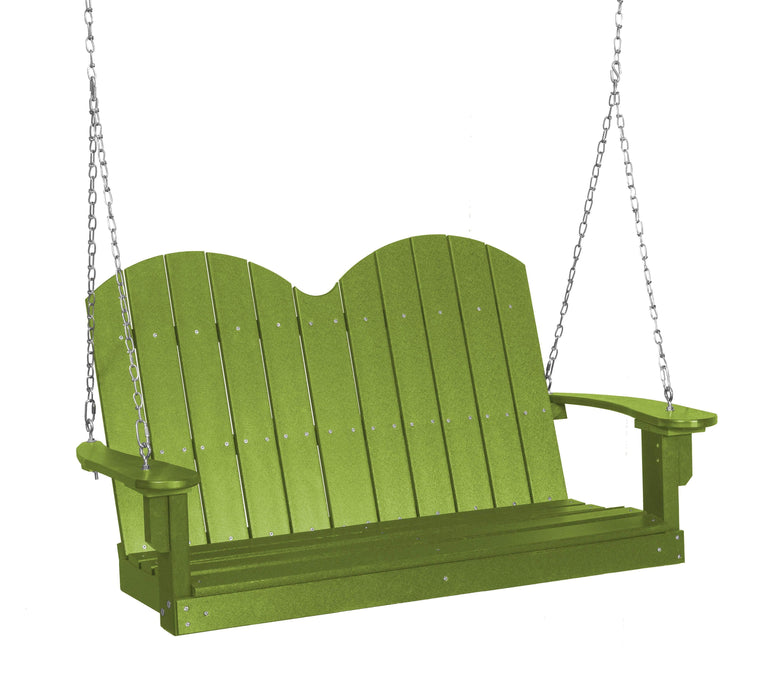 Wildridge Wildridge Classic 4 ft. Recycled Plastic Savannah Porch Swing Lime Green Poly Porch Swing LCC-203-LG