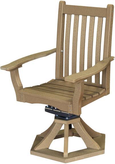 Wildridge Wildridge Classic Outdoor Swivel Rocker Side Chair W/Arms Weathered Wood Rocking Chair LCC-255-WW