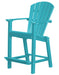 Wildridge Wildridge Classic Recycled Plastic 26" High Dining Chair Aruba Blue Chair LCC-251-AB