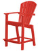 Wildridge Wildridge Classic Recycled Plastic 26" High Dining Chair Bright Red Chair LCC-251-BR