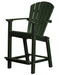 Wildridge Wildridge Classic Recycled Plastic 26" High Dining Chair Turf Green Chair LCC-251-TG