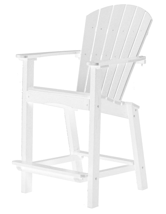 Wildridge Wildridge Classic Recycled Plastic 26" High Dining Chair White Chair LCC-251-WH