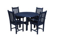 Wildridge Wildridge Classic Recycled Plastic 5 Piece Dining Set Patriot Blue Dining Sets LCC-283-PAB