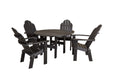 Wildridge Wildridge Classic Recycled Plastic 5 Piece Seating Set Black Dining Sets LCC-280-B