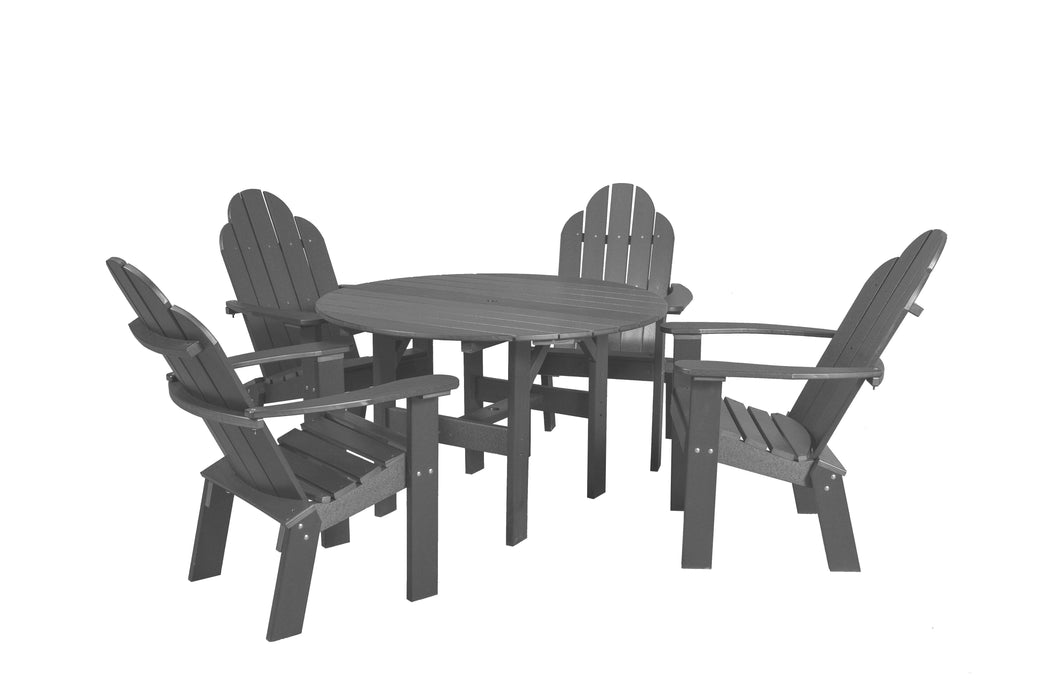 Wildridge Wildridge Classic Recycled Plastic 5 Piece Seating Set Dark Gray Dining Sets LCC-280-DG