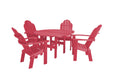 Wildridge Wildridge Classic Recycled Plastic 5 Piece Seating Set Dark Pink Dining Sets LCC-280-DP