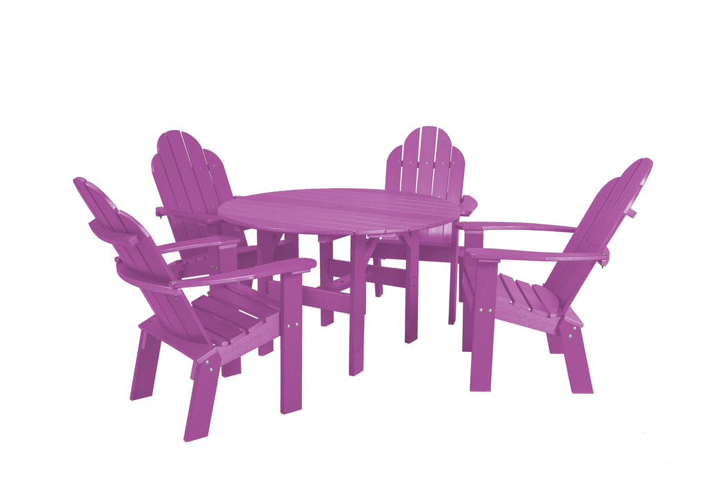 Wildridge Wildridge Classic Recycled Plastic 5 Piece Seating Set Purple Dining Sets LCC-280-PU