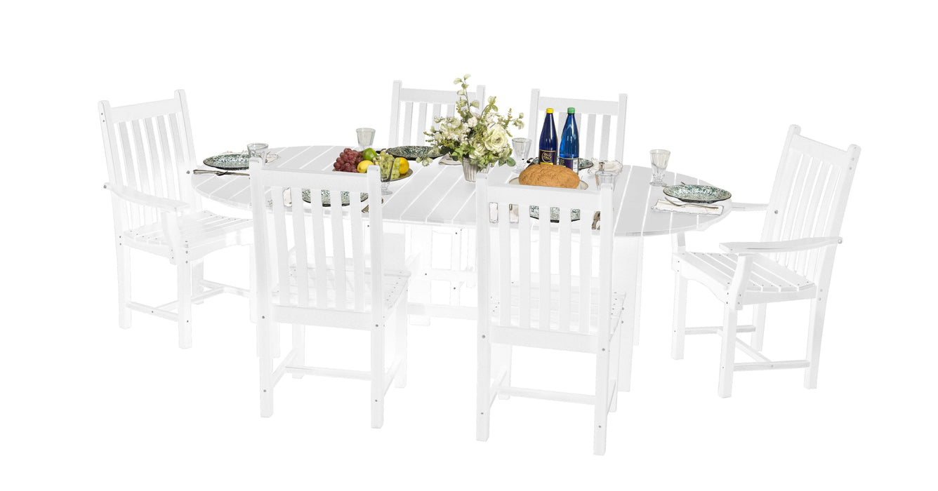 Wildridge Wildridge Classic Recycled Plastic 7 Piece Dining Set White Dining Sets LCC-292-WH