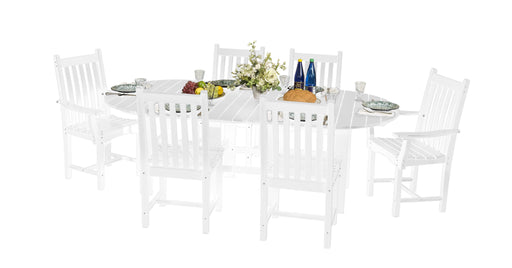 Wildridge Wildridge Classic Recycled Plastic 7 Piece Dining Set White Dining Sets LCC-292-WH