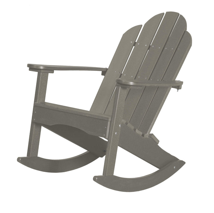 Wildridge Wildridge Classic Recycled Plastic Adirondack Rocker Light Gray Rocking Chair LCC-215-LGR