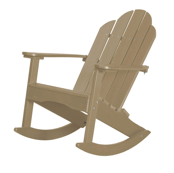 Wildridge Wildridge Classic Recycled Plastic Adirondack Rocker Weatherwood Rocking Chair LCC-215-WW