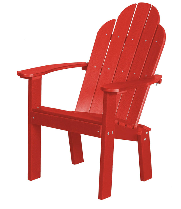 Wildridge Wildridge Classic Recycled Plastic Dining/Deck Chair Bright Red Adirondack Deck Chair LCC-252-BR