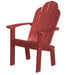 Wildridge Wildridge Classic Recycled Plastic Dining/Deck Chair Cardinal Red Adirondack Deck Chair LCC-252-CR