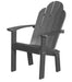 Wildridge Wildridge Classic Recycled Plastic Dining/Deck Chair Dark Gray Adirondack Deck Chair LCC-252-DG