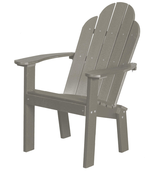 Wildridge Wildridge Classic Recycled Plastic Dining/Deck Chair Light Gray Adirondack Deck Chair LCC-252-LG