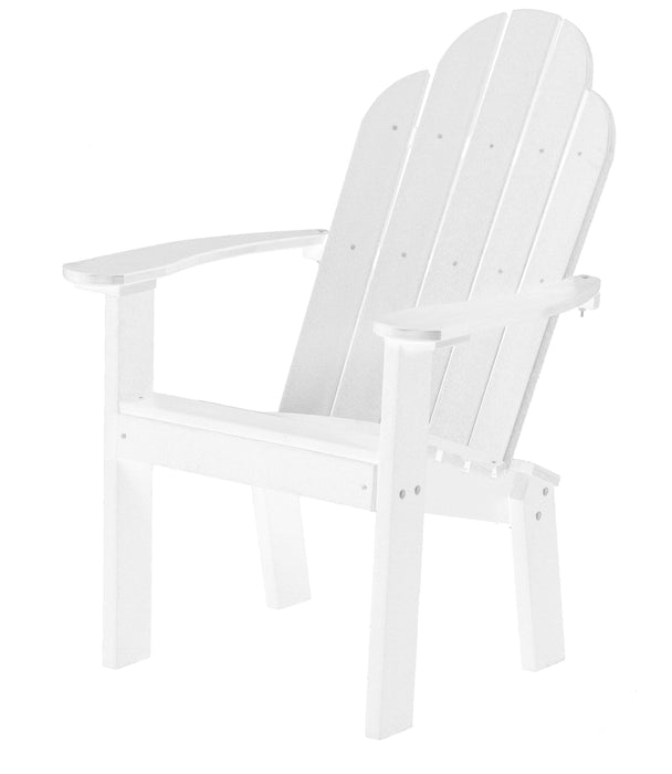 Wildridge Wildridge Classic Recycled Plastic Dining/Deck Chair White Adirondack Deck Chair LCC-252-WH