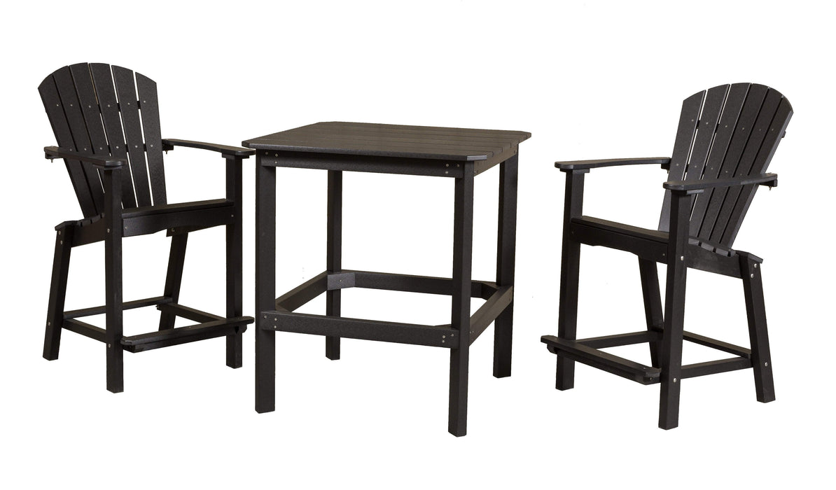 Wildridge Wildridge Classic Recycled Plastic High Dining Set Black Dining Sets LCC-288-B