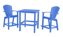 Wildridge Wildridge Classic Recycled Plastic High Dining Set Blue Dining Sets LCC-288-BL