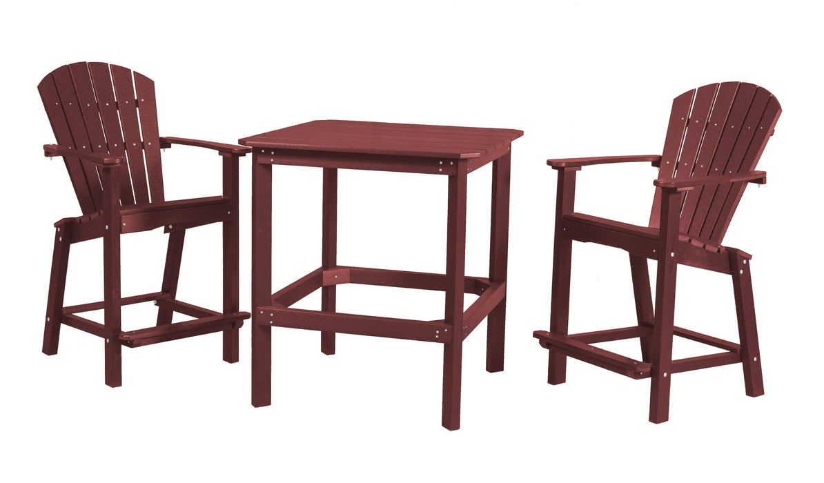 Wildridge Wildridge Classic Recycled Plastic High Dining Set Cherry Dining Sets LCC-288-C