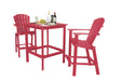 Wildridge Wildridge Classic Recycled Plastic High Dining Set Dark Pink Dining Sets LCC-286-DP