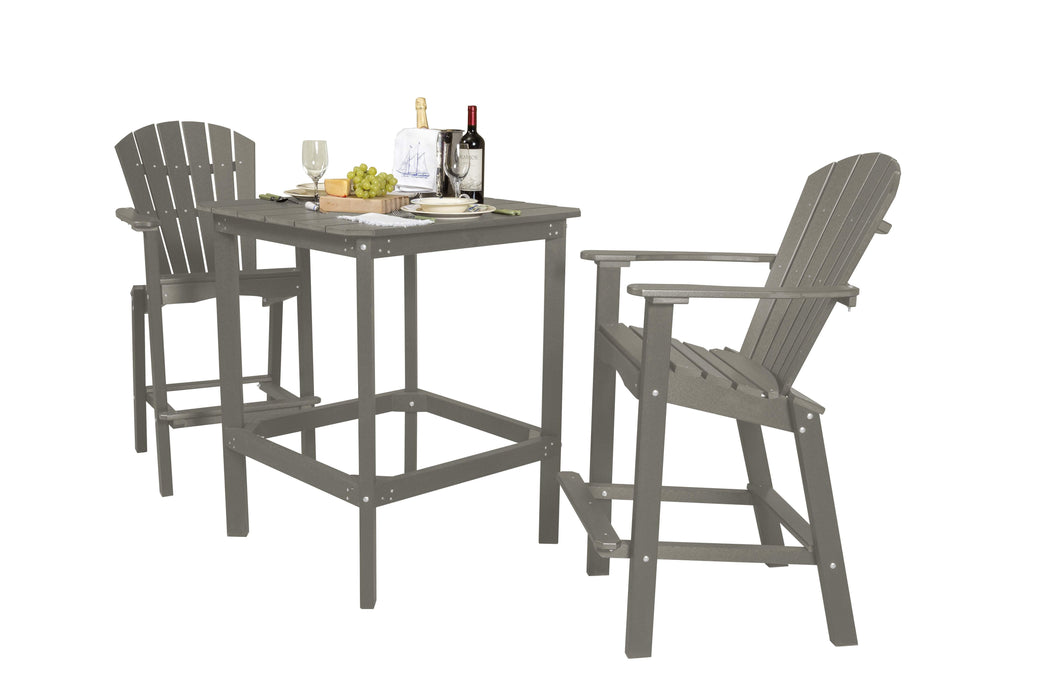 Wildridge Wildridge Classic Recycled Plastic High Dining Set Light Gray Dining Sets LCC-286-LG