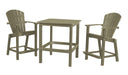 Wildridge Wildridge Classic Recycled Plastic High Dining Set Olive Dining Sets LCC-288-OL