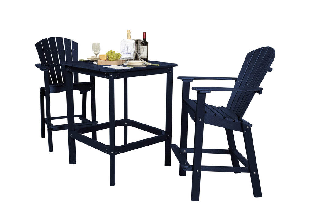 Wildridge Wildridge Classic Recycled Plastic High Dining Set Patriot Blue Dining Sets LCC-286-PAB