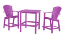 Wildridge Wildridge Classic Recycled Plastic High Dining Set Purple Dining Sets LCC-288-PU