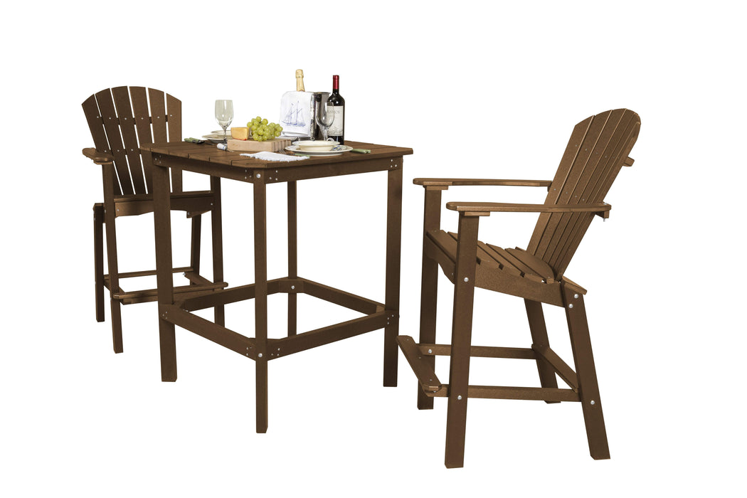 Wildridge Wildridge Classic Recycled Plastic High Dining Set Tudor Brown Dining Sets LCC-286-TB