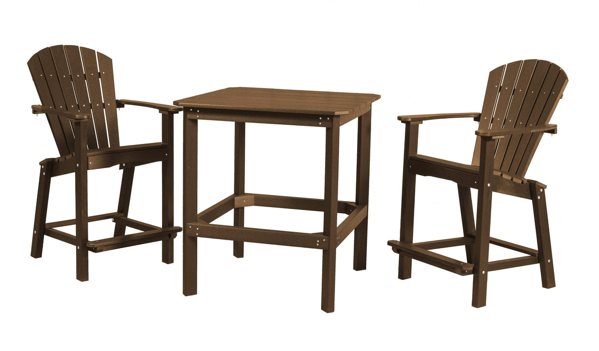 Wildridge Wildridge Classic Recycled Plastic High Dining Set Tudor Brown Dining Sets LCC-288-TG