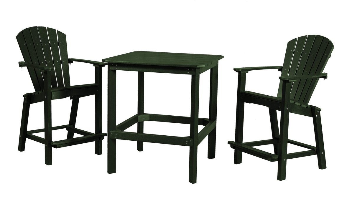 Wildridge Wildridge Classic Recycled Plastic High Dining Set Turf Green Dining Sets LCC-288-TG